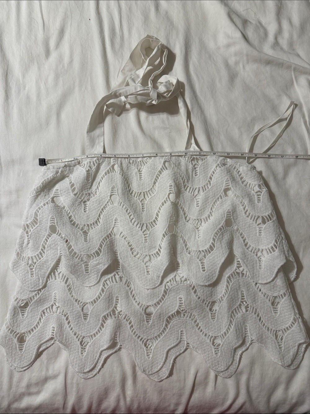 White Crochet Halter Too
